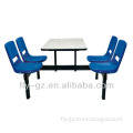 SF-94 Wooden dining table and plastic chair four seats table set for restaurant